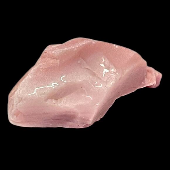 Pink Swirl Art Glass Cullet Glowing Manganese Slag Glass #5GL46 - Picture 5 of 7